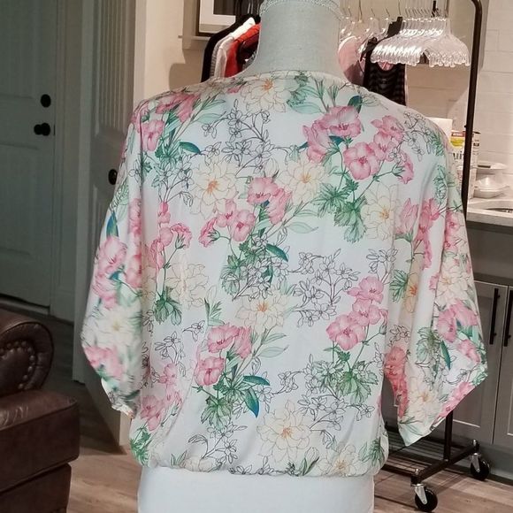 Forever 21 Floral Print Bodysuit Size Large - Picture 3 of 8